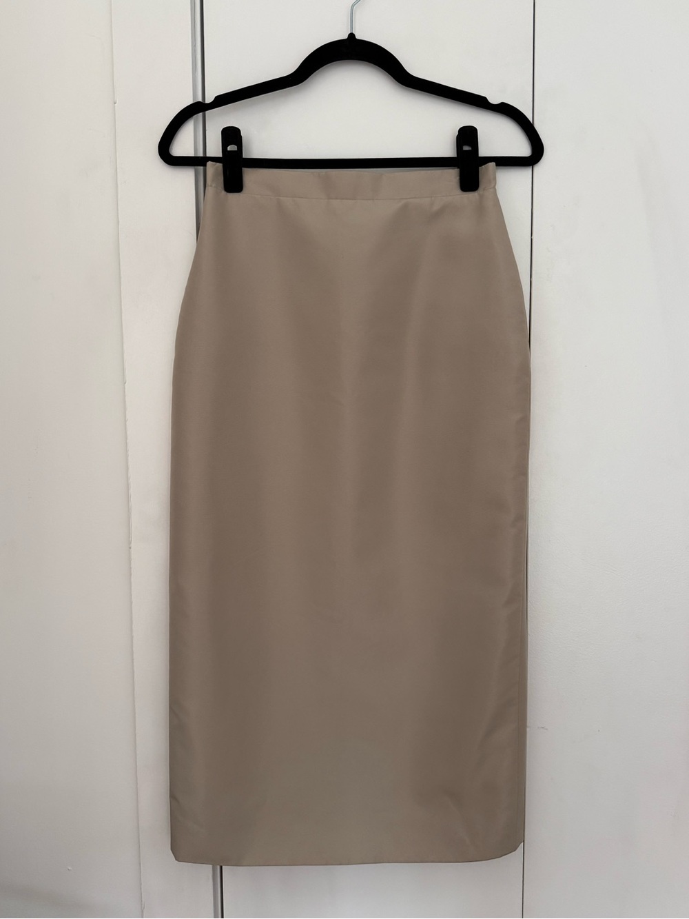 KIKA VARGAS Taffeta Pencil Skirt in Slate/Grey/Cloud Size XS